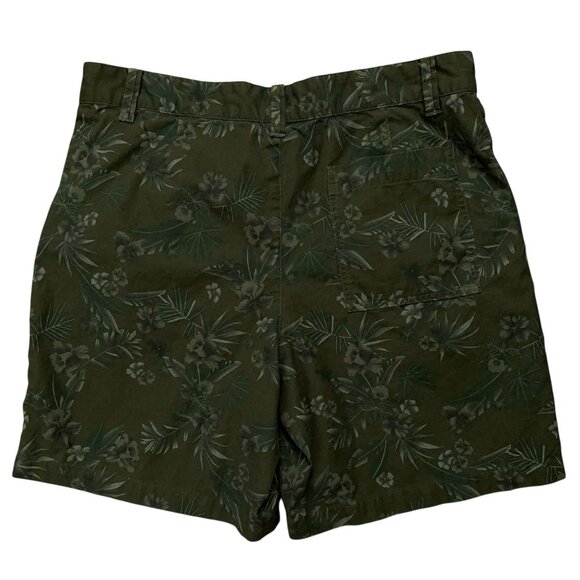 A.P.C. Shorts Mens Size S Andy Chino Khaki 7" Inseam Floral Green - Picture 2 of 5